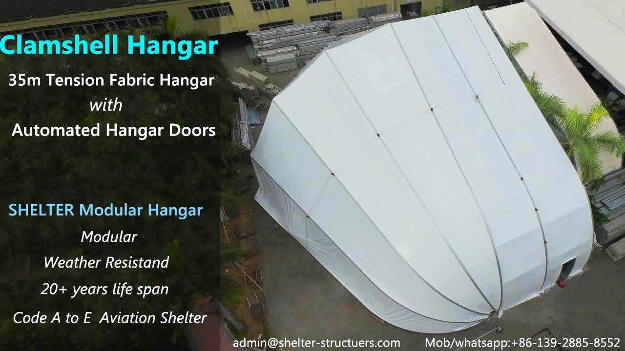 Militaire Hangars Tfs Gebogen Vormige Tent Helicopter Hangar China De Gebogen Tent van de Hangaar van Vliegtuigen TFS