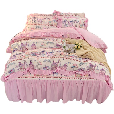 梦幻少女风马戏团春秋夹棉四件套