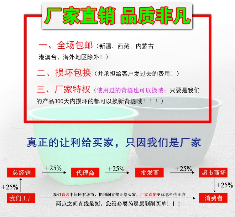 塑料箩筐挑水果担粮食稻谷玉米箩篼家用仿竹编萝兜储物篮装衣服