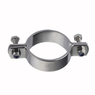 304不锈钢管子挟 无柄管托 加厚卡箍 管道支架 管卡抱箍