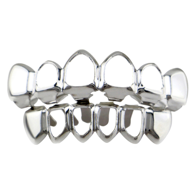 自杀小队同款小丑牙套joker镀金牙套嘻哈牙套镂空金牙grillz牙胶