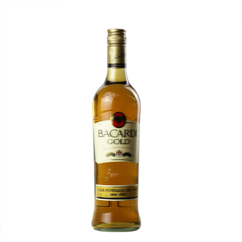 百加得金朗姆酒 进口洋酒 烘焙兰姆酒甘蔗酒调酒酒基酒