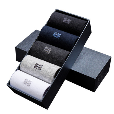 10双纯棉男款袜子加厚男士中筒袜