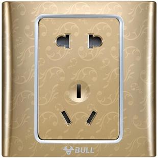 公牛开关插座86型墙壁5孔五孔插座面板带开关16A空调网线插座家用