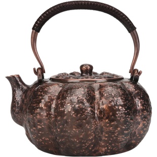 纯手工铜壶纯铜加厚一体壶一张打紫铜壶无焊接南瓜壶大容量烧水壶