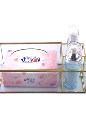 欧式轻奢玻璃纸巾家用客厅抽纸盒