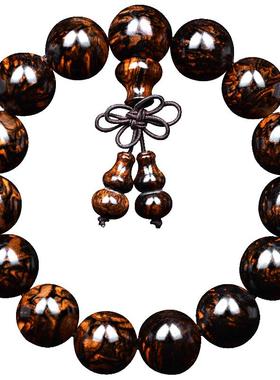 虎皮纹手串男名木香府海南黄花梨