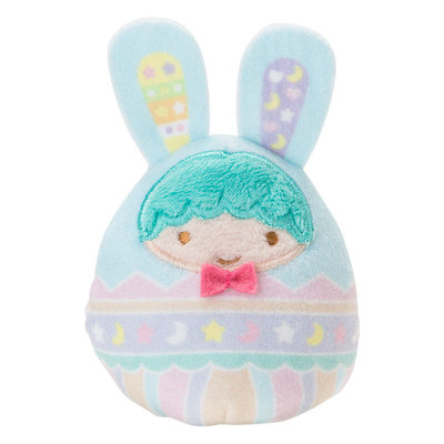 日本Sanrio正品LittleTwinStars小雙星 迷你毛絨公仔擺設(復活兔)