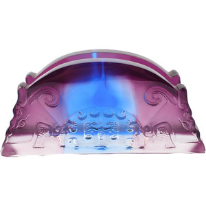 御品坊 琉璃双龙珏名片座 名片夹 工艺礼品实用摆件商务会议纪念