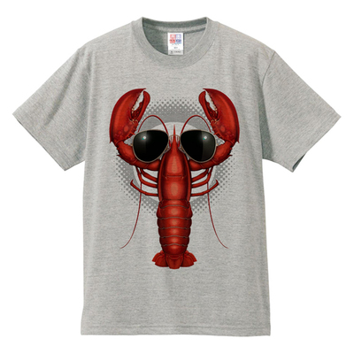 创意恶搞趣味潜江油焖大虾COOL LOBSTER耍酷的龙虾短袖T恤男女