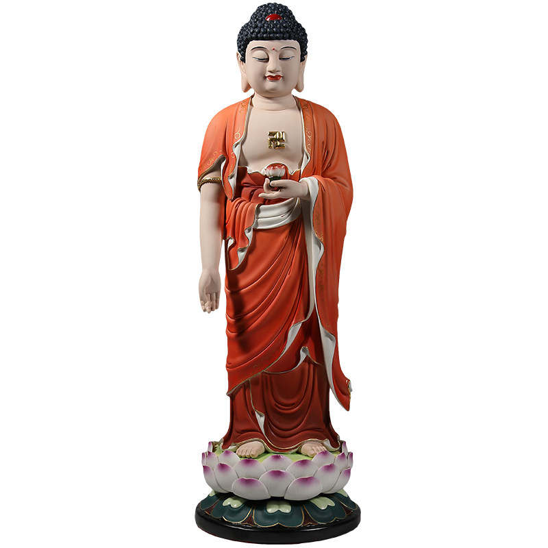 陶瓷摆件娑婆三圣供奉观音佛像