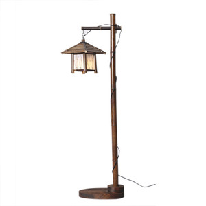 原创竹屋落地灯庭院景观灯过道阳台落地灯客房书房自然风台灯吊灯