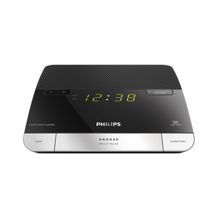 Philips/飞利浦 AJ4000时钟大屏FM调频收音机床头闹钟USB手机充电