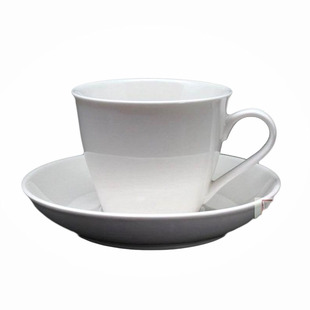 素白卡布咖啡杯 雅致翻边卡布奇诺Cappuccino杯 咖啡店通用卡布杯