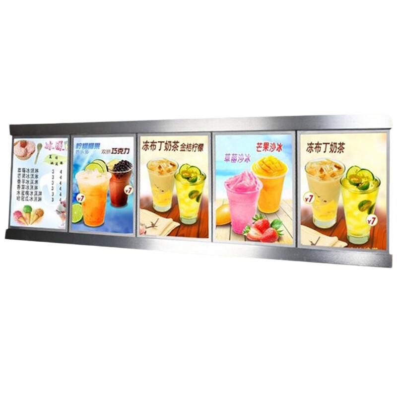 coco奶茶店挂墙式价目表水晶亚克力led点餐超薄灯箱广告牌定做
