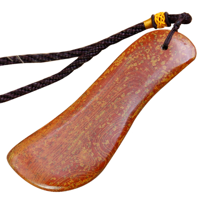 beauty小姐宁静同款刮痧板正品天然泗滨红砭石拨筋棒面部眼部通用