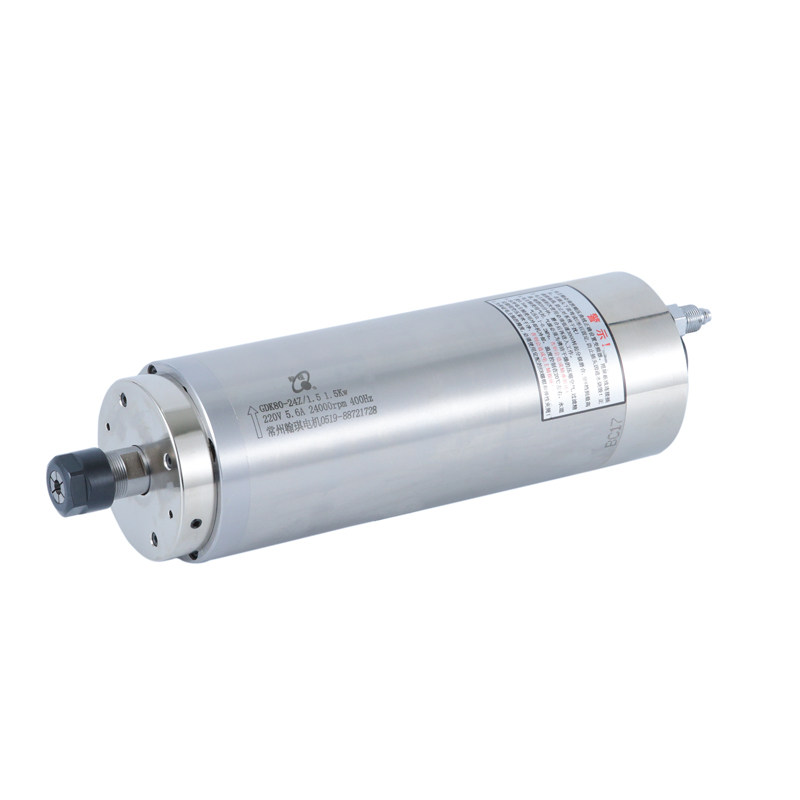 翰琪前程主轴电机80直径1.5KW模具精雕机高速电主轴GDK80-24Z/1.5