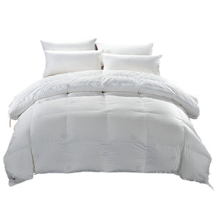 飞雁脱卸抗菌防螨98白鹅绒被高档婚庆加厚羽绒被芯鹅绒被贡缎冬被