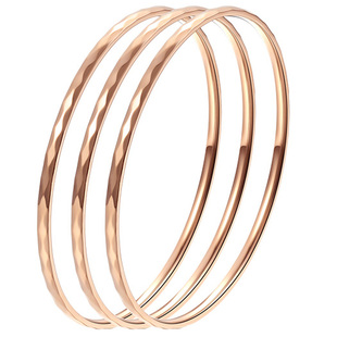 三生三世18K玫瑰金仙女三环手镯手饰品网红爆款ins小众设计感手环