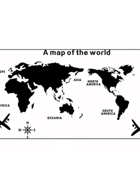 世界地图墙贴3d立体沙发背景墙壁