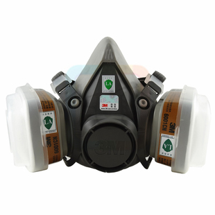 3M6200/6502QL/6100自吸式防毒面具半面罩中号主体防毒面具