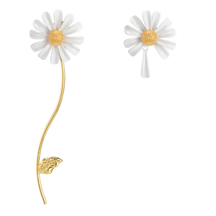 不对称KS小雏菊花朵耳环2020新款潮小众品牌耳饰百搭气质高级感