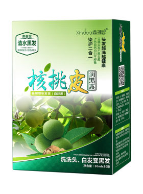 青核桃染发剂黑色清水老人袋装纯