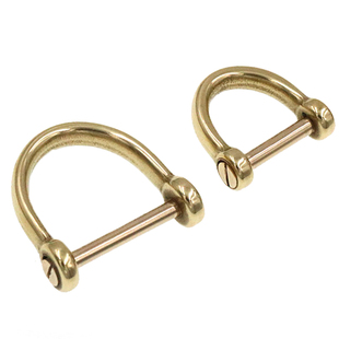 黄铜马蹄扣汽车钥匙扣纯铜D型扣男女腰挂钢扣配件防丢扣简约金属