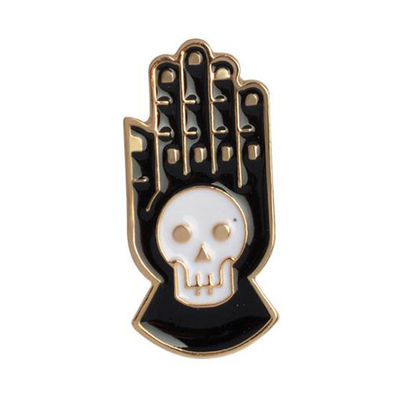 暗黑哥特风骷髅胸针饰品徽章