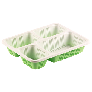 四格餐盒一次性外卖盒食堂饭盒商务套餐多格打包饭盒菜快餐预制菜