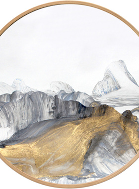 设计师抽象风沙发背景墙装饰画