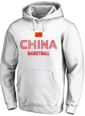 国家队训练服易建联加厚连帽卫衣
