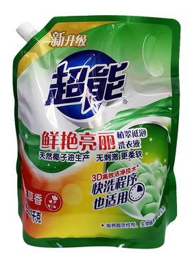 超能植萃低泡洗衣液2kg补充袋装