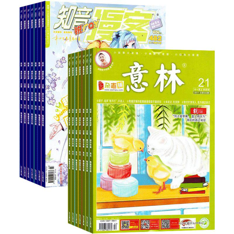 青年文摘读物知音+意林组合杂志