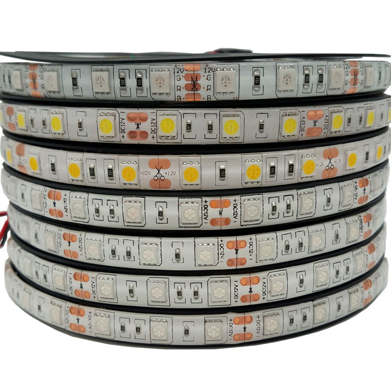 低压12V滴胶防水LED灯带 5050长条贴片背胶软灯带单色条形背光源_虎窝淘