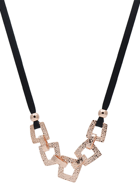 ZOXI小众绸缎黑色暗黑系冬季项链