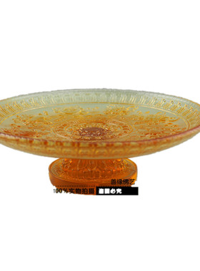 古法琉璃果盘八吉祥供盘果碟琉璃莲花果盘供供盘供碟