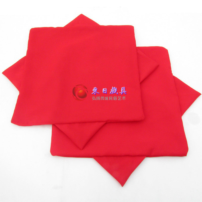 专业加厚麻纱料二人转一对手绢花