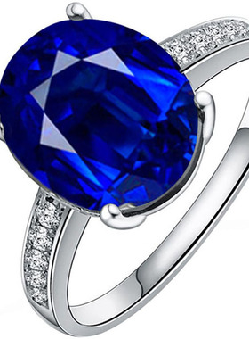 蓝宝石彩宝戒指92518K金镶嵌珠宝