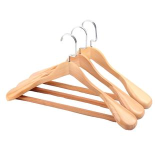 俏天下实木西装衣架木头木制服装店专用衣服架衣撑子衣服挂家用