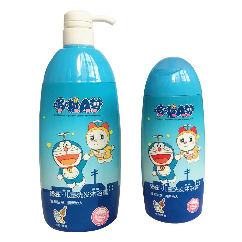 哆啦A梦儿童牛奶+蜂蜜洗发沐浴露