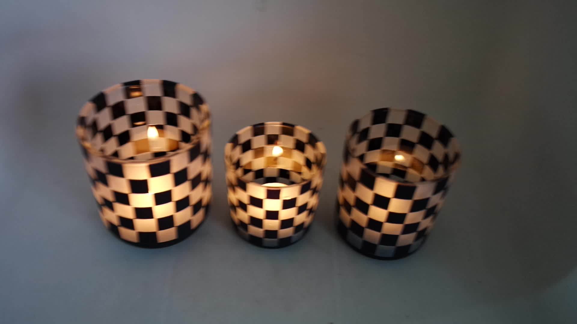 Sandblasted Black Glass Candle Holder With Metal Lid Buy Mod Candle