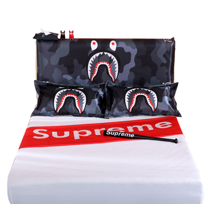 bape潮牌supreme靠背全包床头罩