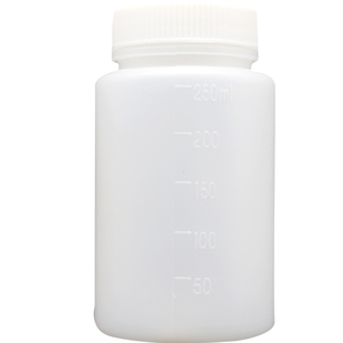 汇达塑料大口小口试剂瓶白色 取样瓶30 60 100 250 500 1000 2000 2500ml加厚带刻度防漏PE实验用塑料试剂瓶