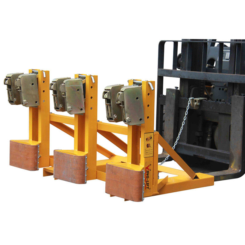 促销巨鼎 重型三油桶夹具叉车吊卸3铁塑料器抱钳加厚鹰嘴