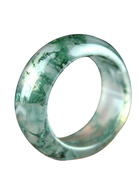 阜新风水草玛瑙通透内径印度戒指