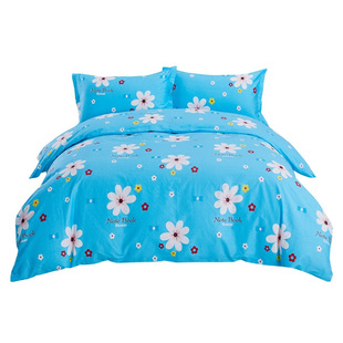 高支高密纯棉斜纹床单被套布料全棉斜纹面料加厚活性印花定做