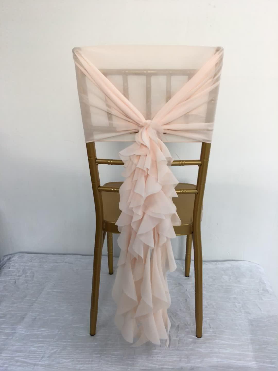 C304n Cheap Christmas Pink Chiffon Chair Covers Ruffled Dental Chair Cover For Weddings Buy