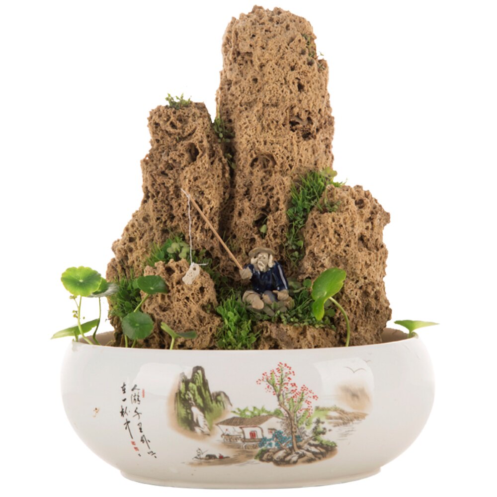 上水石假山盆景摆件园艺