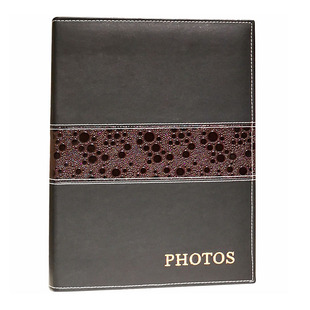 皮质家庭相册本插页式6寸大容量5寸过塑封照片竖版照片专用收纳册